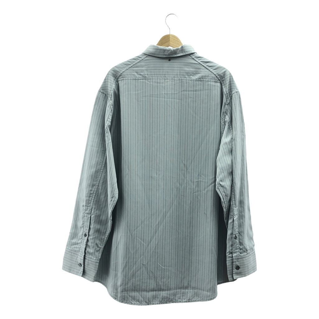 【美品】  OAMC / オーエーエムシー | HENRY SHIRTSTRIPED ストライプシャツ | S | ライトブルー | メンズ