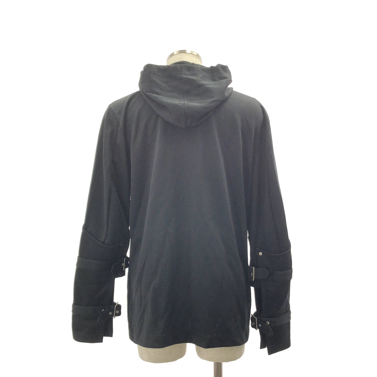 COMME des GARCONS HOMME PLUS / コムデギャルソンオムプリュス | 2016AW | ポリエステル 甲冑 アジャスタースリーブ プルオーバー フーディ | L | ブラック | メンズ