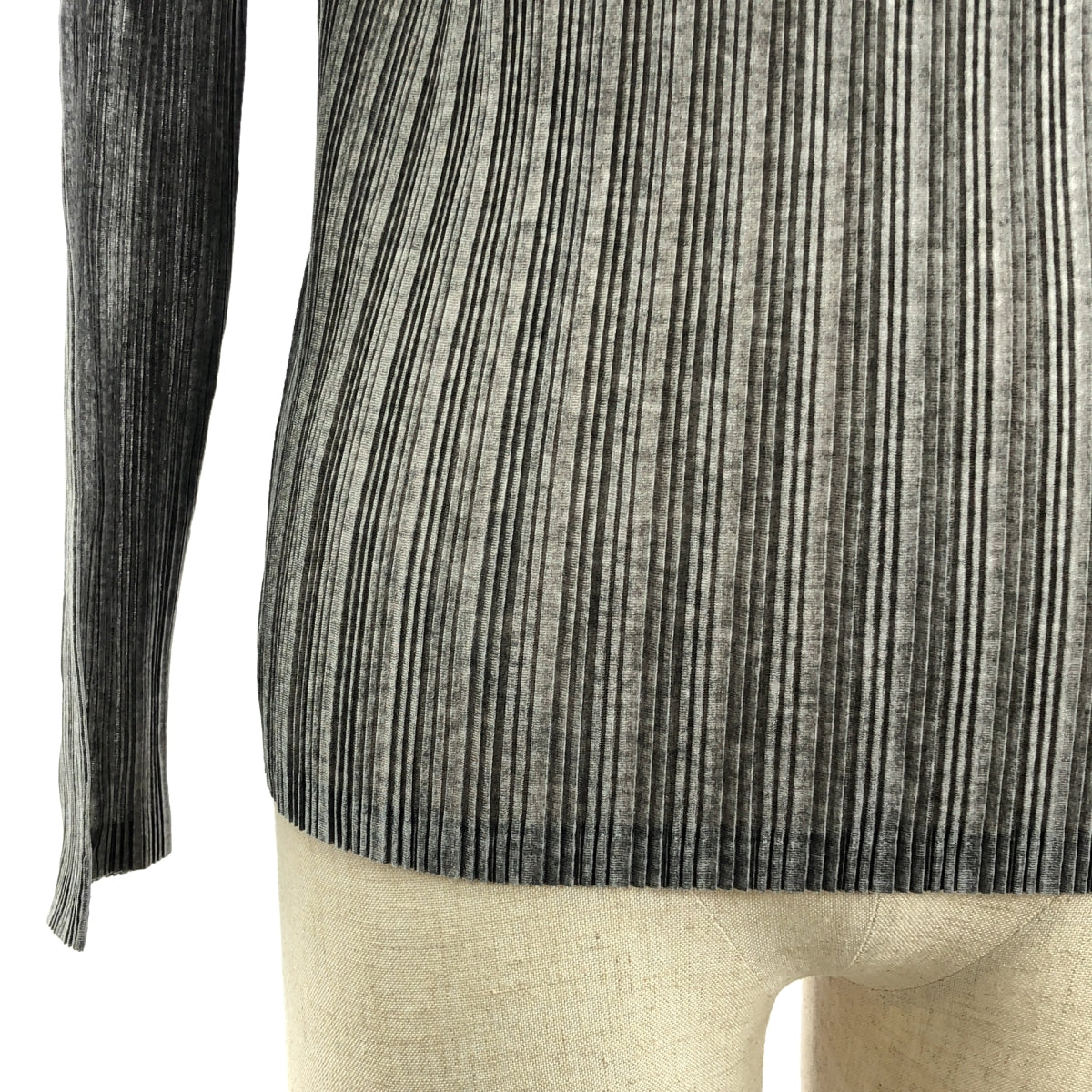 PLEATS PLEASE ISSEY MIYAKE / プリーツプリーズイッセイミヤケ | ハイネック プルオーバー トップス | 3 | グレー | レディース
