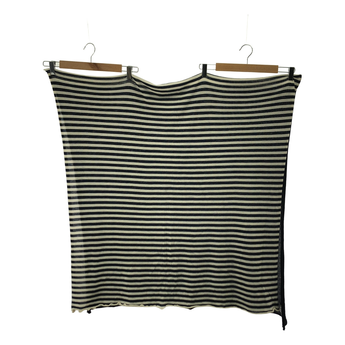 COMME des GARCONS | 巴黎時裝周大號披肩/圍巾 |黑色/海軍藍/灰白色