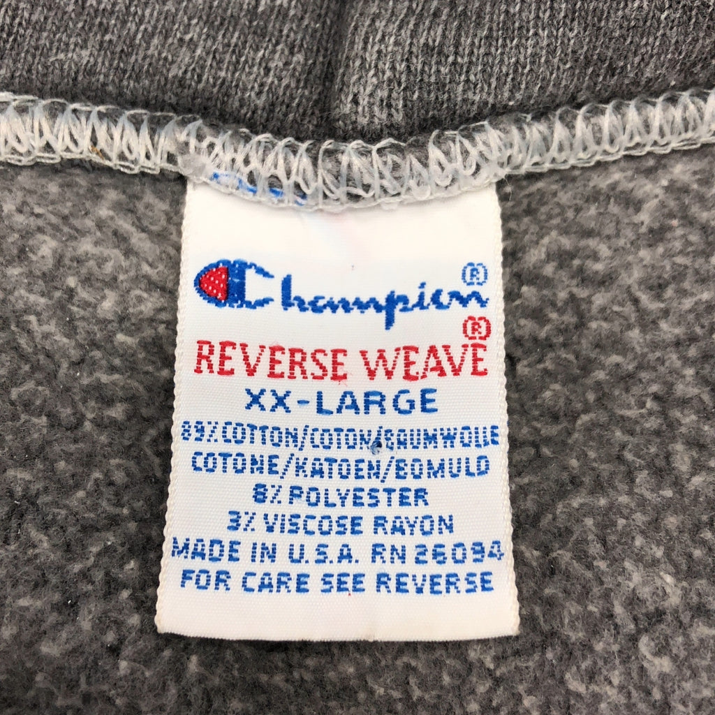 冠軍牌 | 1990年代 | 美國製造反向編織派克大衣 | XXL碼 | 男款