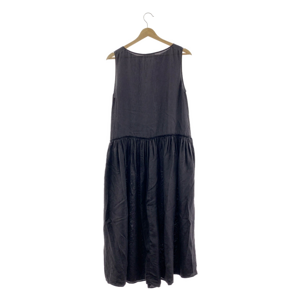 GALERIE VIE | 2024 秋冬 | 絲羽二重腰褶洋裝 | F | 炭灰色 | 女款