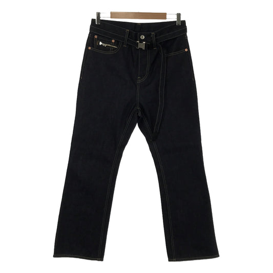 [Good Condition] sacai | Rigid Denim Belted Pants | 1 | Indigo | Men's