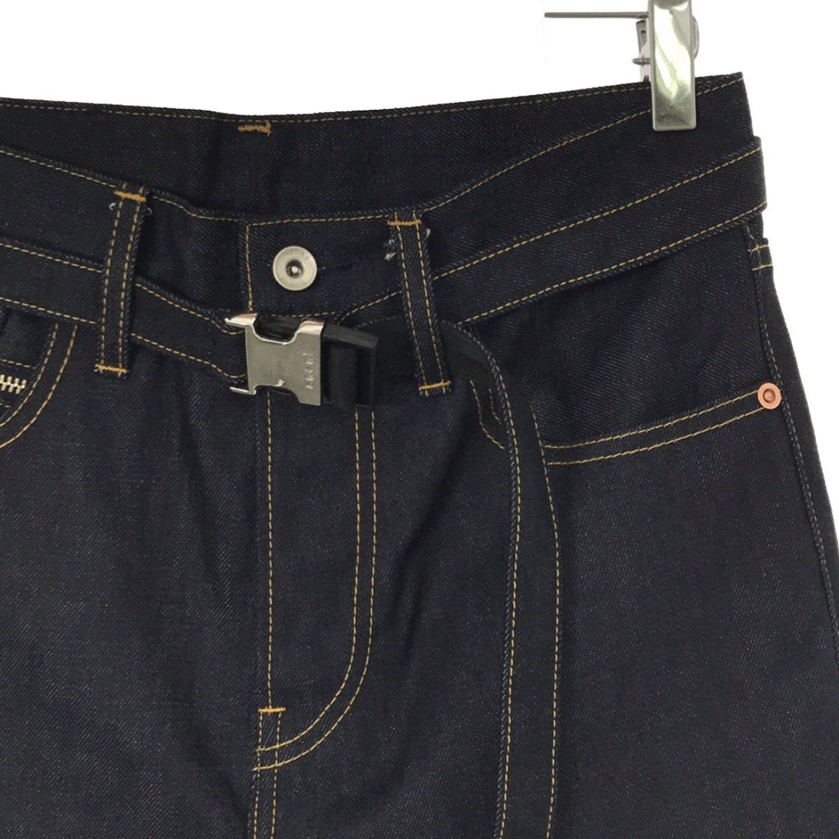 【美品】  sacai / サカイ | リジッドデニム ベルテッドパンツ | 1 | インディゴ | メンズ