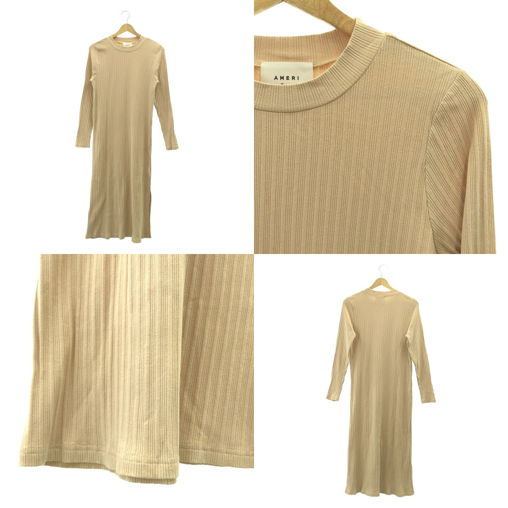 AMERI | 復古吊帶針織蕾絲洋裝 | S尺寸 | 米色 | 女款