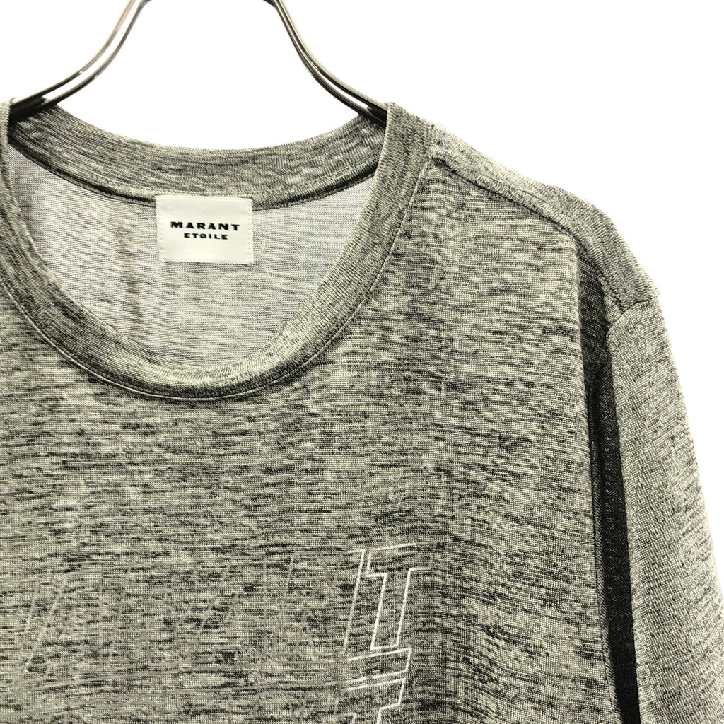 ISABEL MARANT ETOILE / イザベルマランエトワール | 霜降り ロゴ プリント Tシャツ カットソー | S | レディース