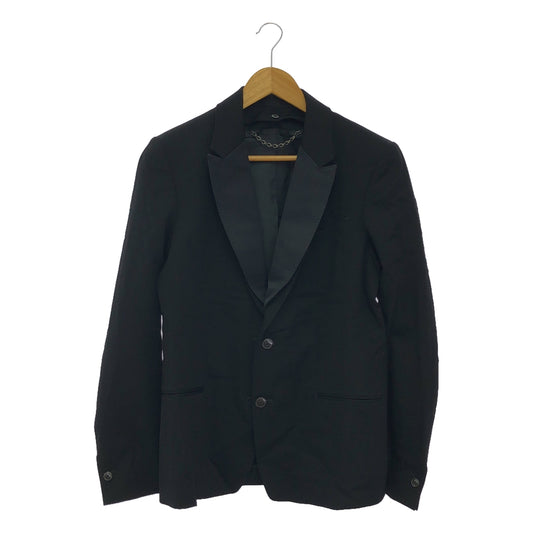 MIHARA YASUHIRO | Wool silk lapel docking 2B tailored jacket | 46 | Men's