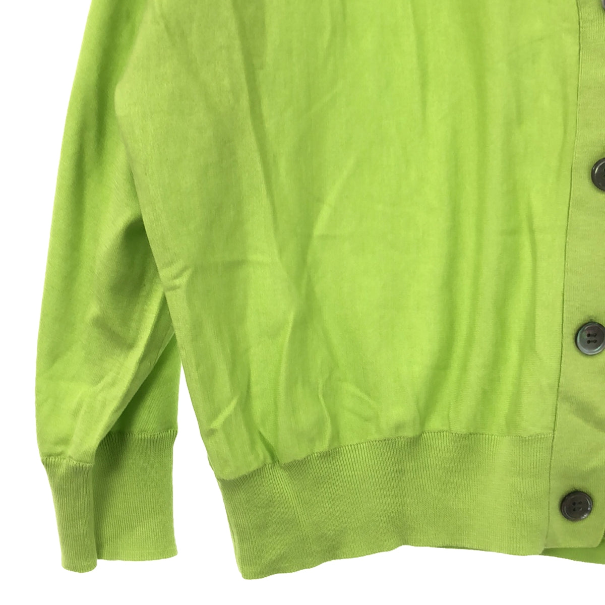 [Good Condition] ebure / Ebur | × Ron Herman Ron Herman special order cotton silk V-neck knit cardigan | Green | Women's