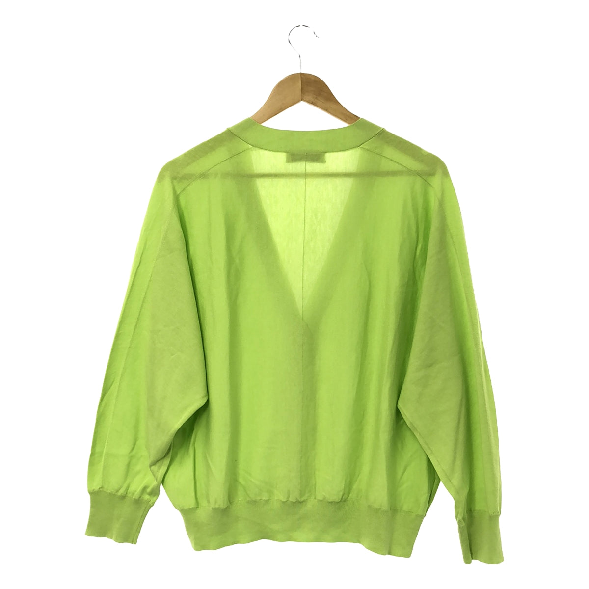 [Good Condition] ebure / Ebur | × Ron Herman Ron Herman special order cotton silk V-neck knit cardigan | Green | Women's