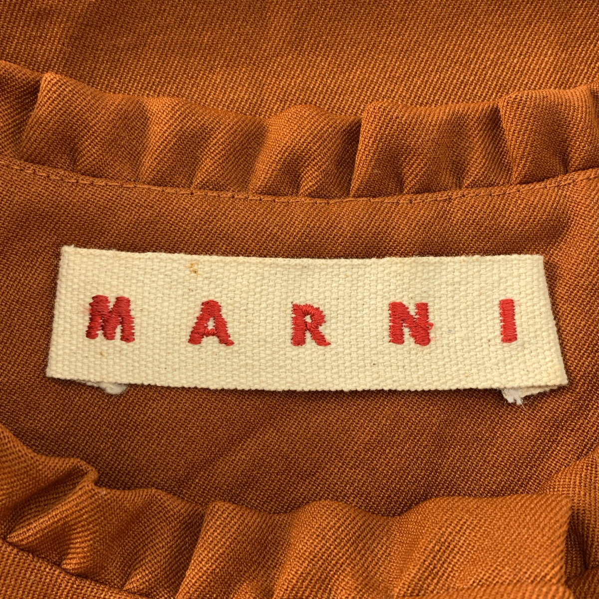 MARNI / マルニ | フリル装飾 ノースリーブワンピース | 36 | レディース