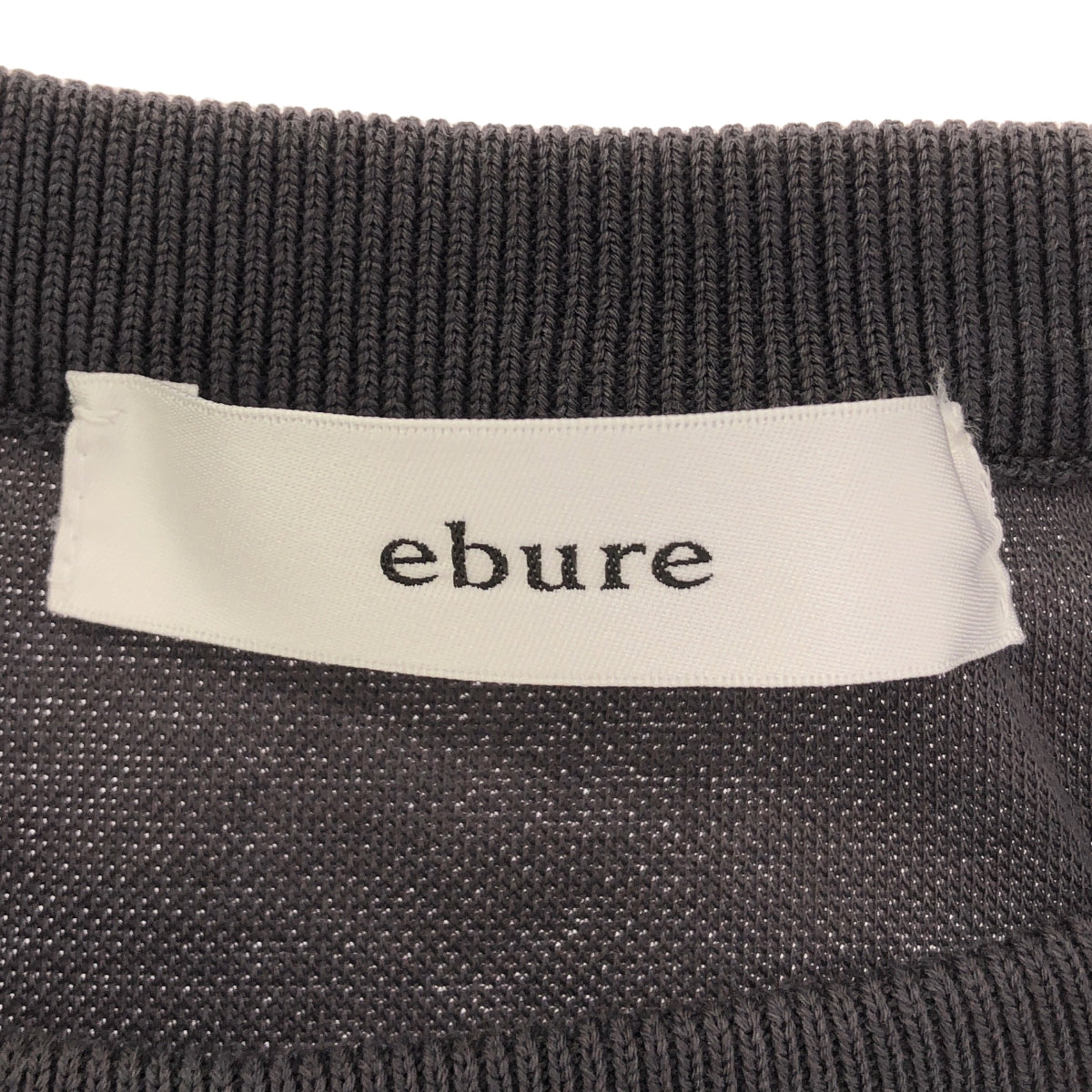 [Good Condition] ebure | Clear Compact Kanoko Sleeveless Cut and Sew | 38 | Gray | Women's