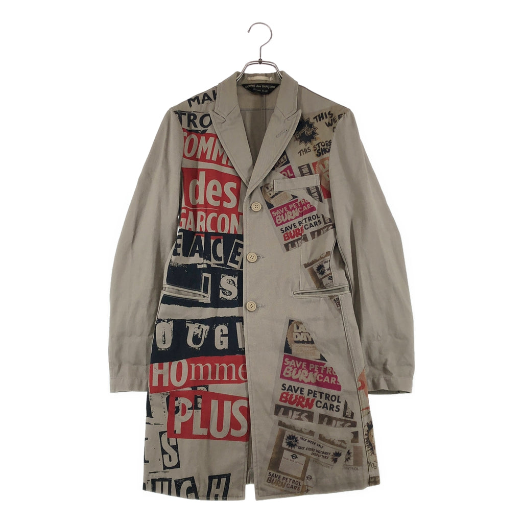 COMME des GARCONS HOMME PLUS / コムデギャルソンオムプリュス | 2008AW | コットン 総柄 シングル ロングジャケット | SS | メンズ