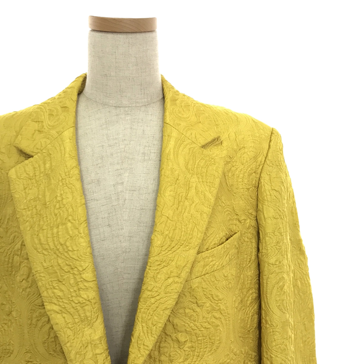 DRIES VAN NOTEN / ドリスヴァンノッテン | 2018AW | Jacquard Blazer  総柄 ジャケット | 38 | イエロー | レディース