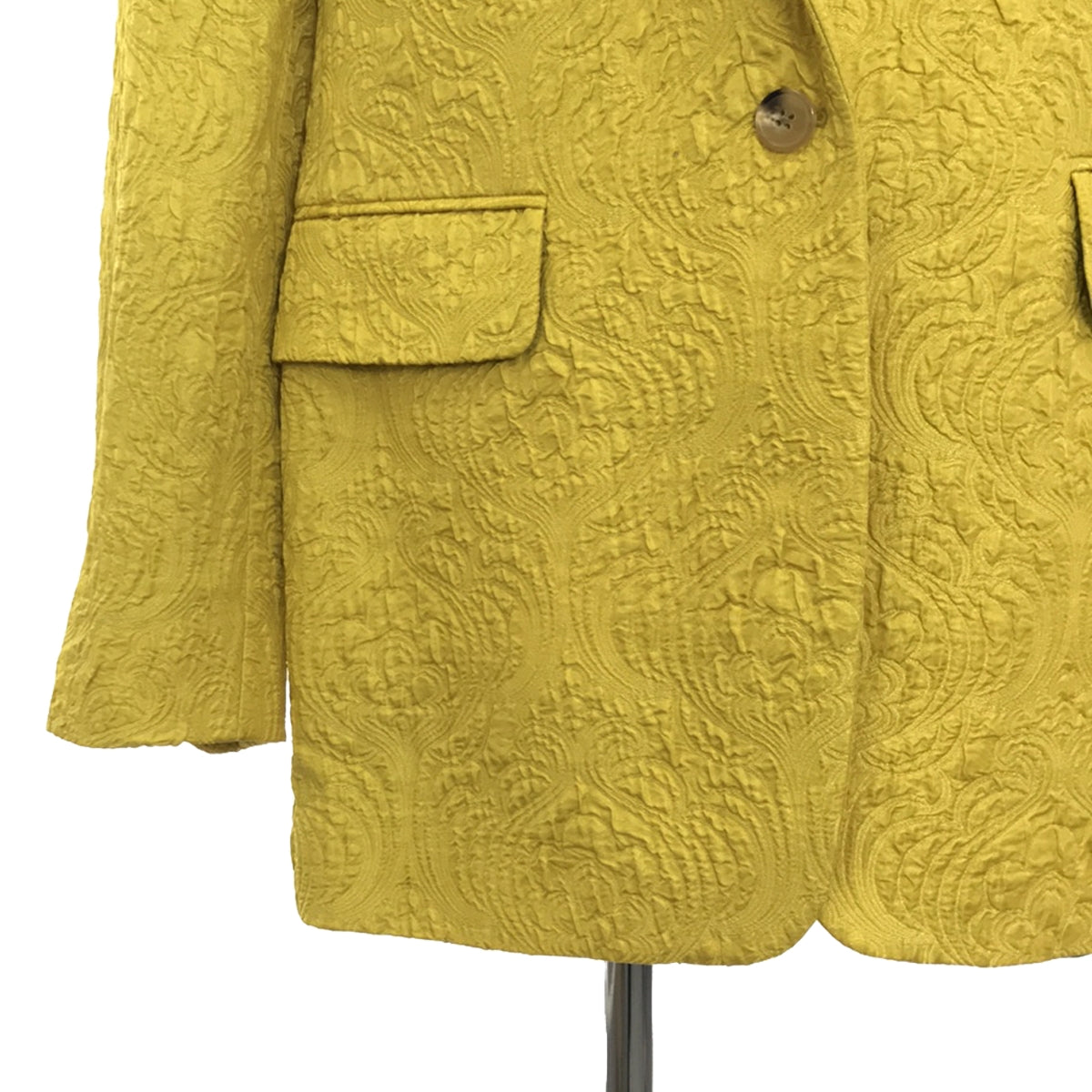 DRIES VAN NOTEN / ドリスヴァンノッテン | 2018AW | Jacquard Blazer  総柄 ジャケット | 38 | イエロー | レディース