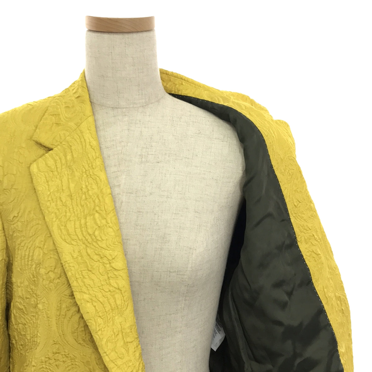 DRIES VAN NOTEN / ドリスヴァンノッテン | 2018AW | Jacquard Blazer  総柄 ジャケット | 38 | イエロー | レディース