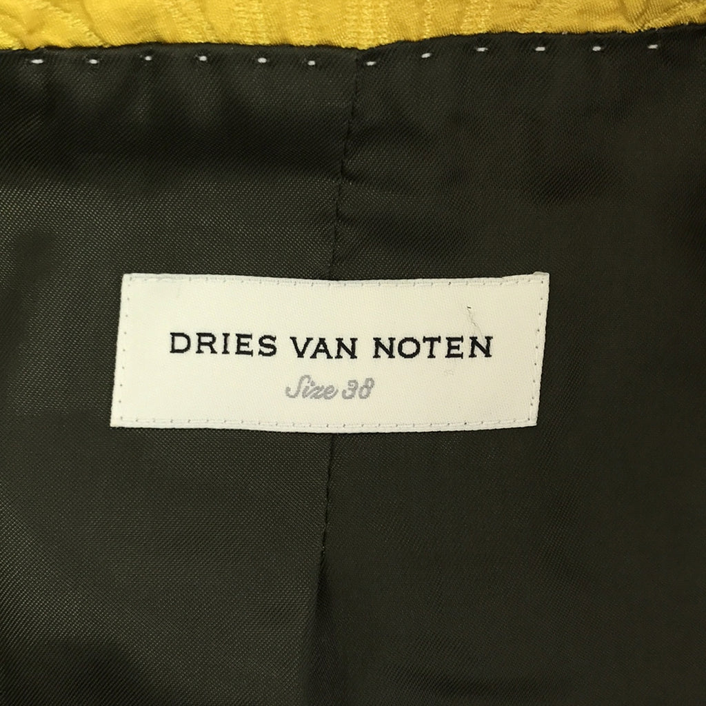DRIES VAN NOTEN / ドリスヴァンノッテン | 2018AW | Jacquard Blazer  総柄 ジャケット | 38 | イエロー | レディース