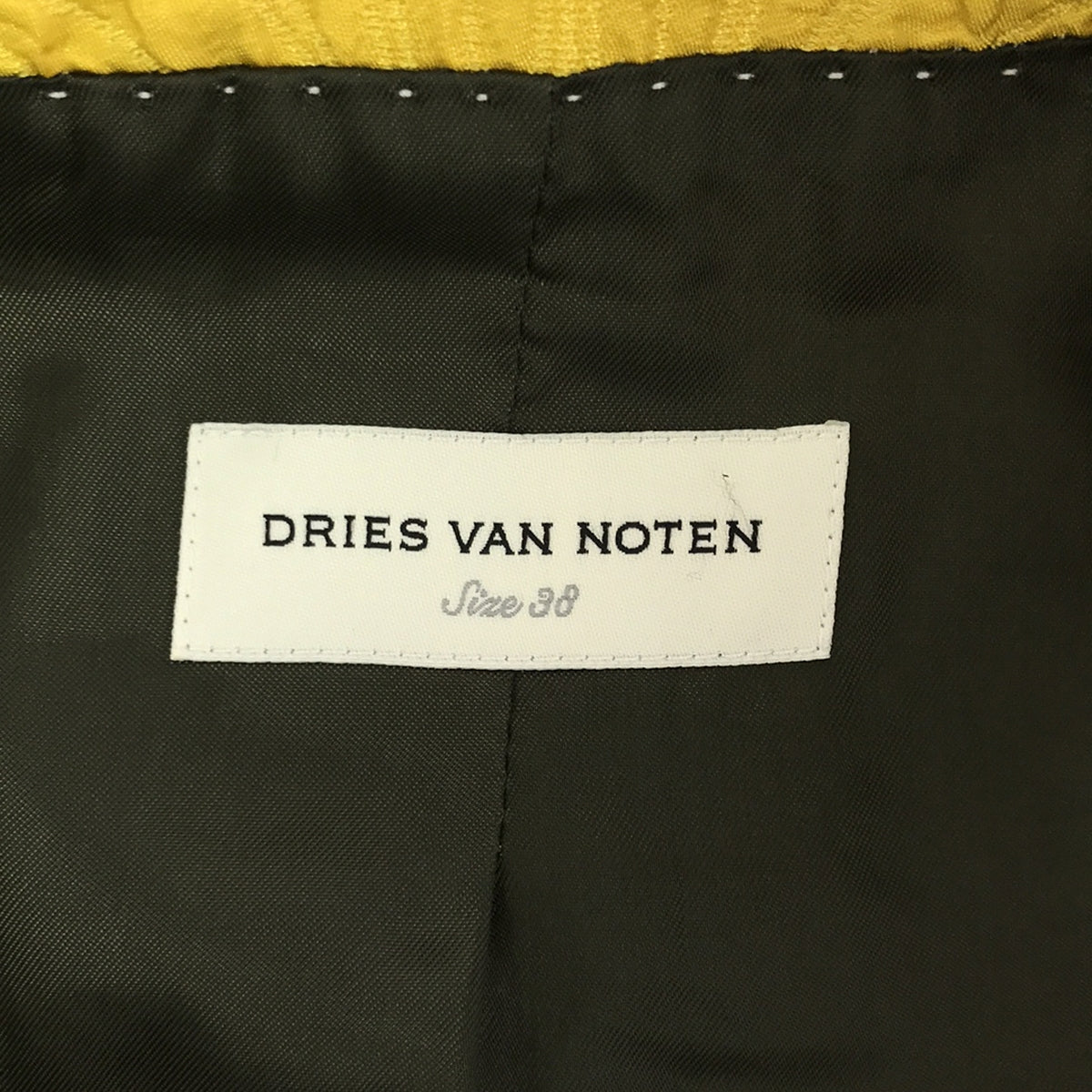 DRIES VAN NOTEN / ドリスヴァンノッテン | 2018AW | Jacquard Blazer  総柄 ジャケット | 38 | イエロー | レディース