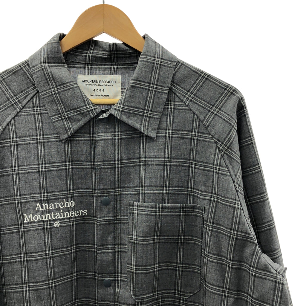 Mountain Research / マウンテンリサーチ | Merino Coach Shirt / ロゴ コーチ シャツ ジャケット | L | メンズ