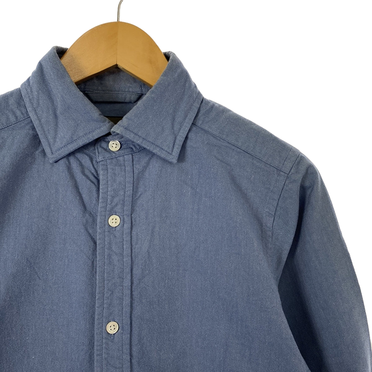 NIGEL CABOURN | BRITISH OFFICERS SHIRT Cotton British Officer Shirt | 44 | Indigo | Men's