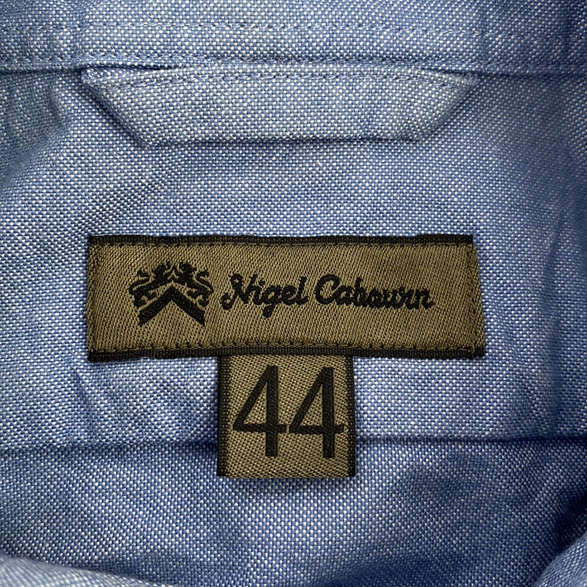 NIGEL CABOURN | BRITISH OFFICERS SHIRT Cotton British Officer Shirt | 44 | Indigo | Men's