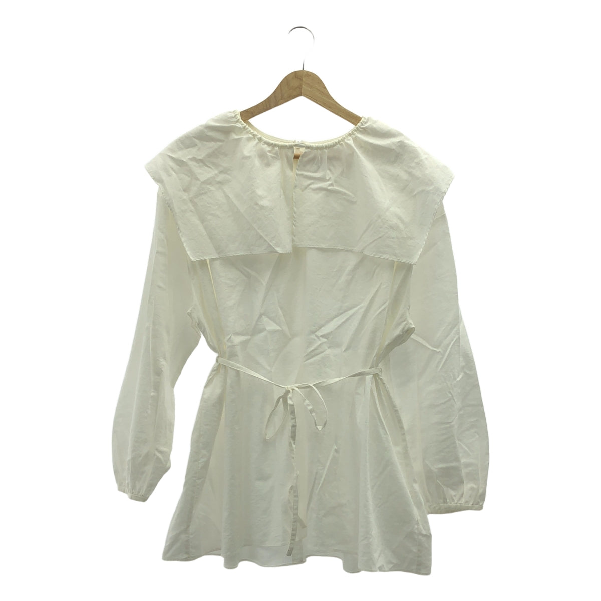 MANOF / マノフ | FLAP SHOULDER TOPS フラップ ショルダー トップス ブラウス | M | ホワイト | レディース