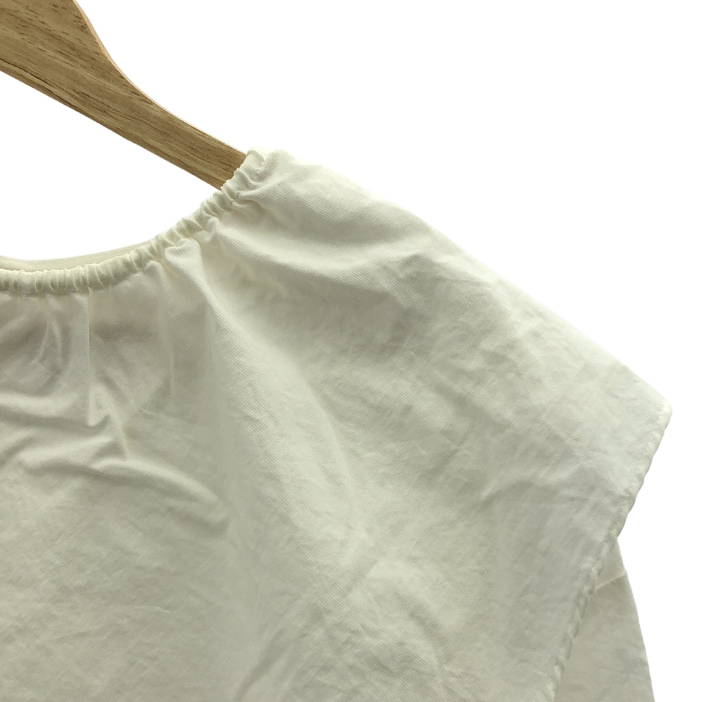 MANOF / 마노프 | FLAP SHOULDER TOPS 플랩 숄더 탑스 블라우스 | M | 화이트 | 여성