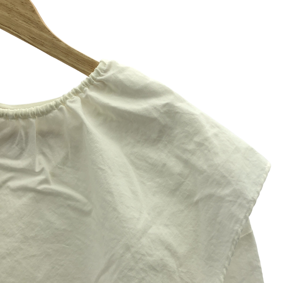 MANOF / マノフ | FLAP SHOULDER TOPS フラップ ショルダー トップス ブラウス | M | ホワイト | レディース