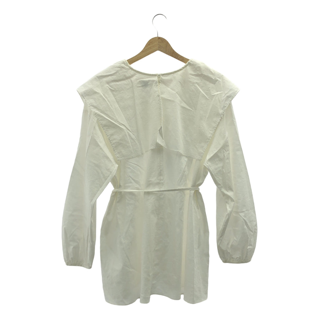 MANOF / 마노프 | FLAP SHOULDER TOPS 플랩 숄더 탑스 블라우스 | M | 화이트 | 여성
