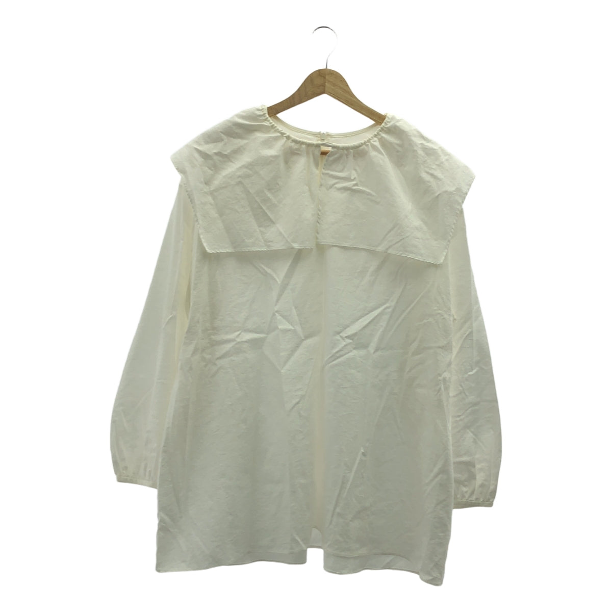 MANOF / マノフ | FLAP SHOULDER TOPS フラップ ショルダー トップス ブラウス | M | ホワイト | レディース