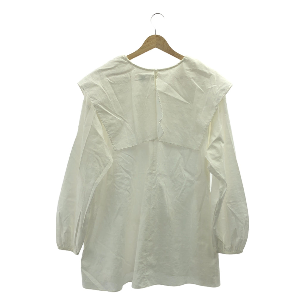 MANOF / 마노프 | FLAP SHOULDER TOPS 플랩 숄더 탑스 블라우스 | M | 화이트 | 여성
