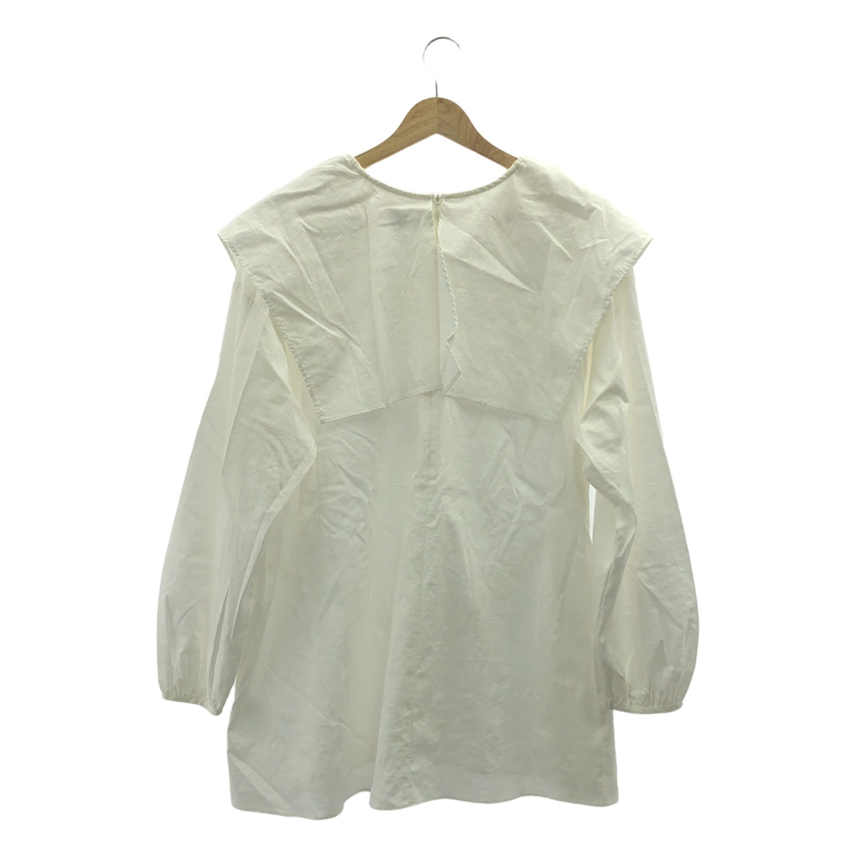 MANOF / マノフ | FLAP SHOULDER TOPS フラップ ショルダー トップス ブラウス | M | ホワイト | レディース