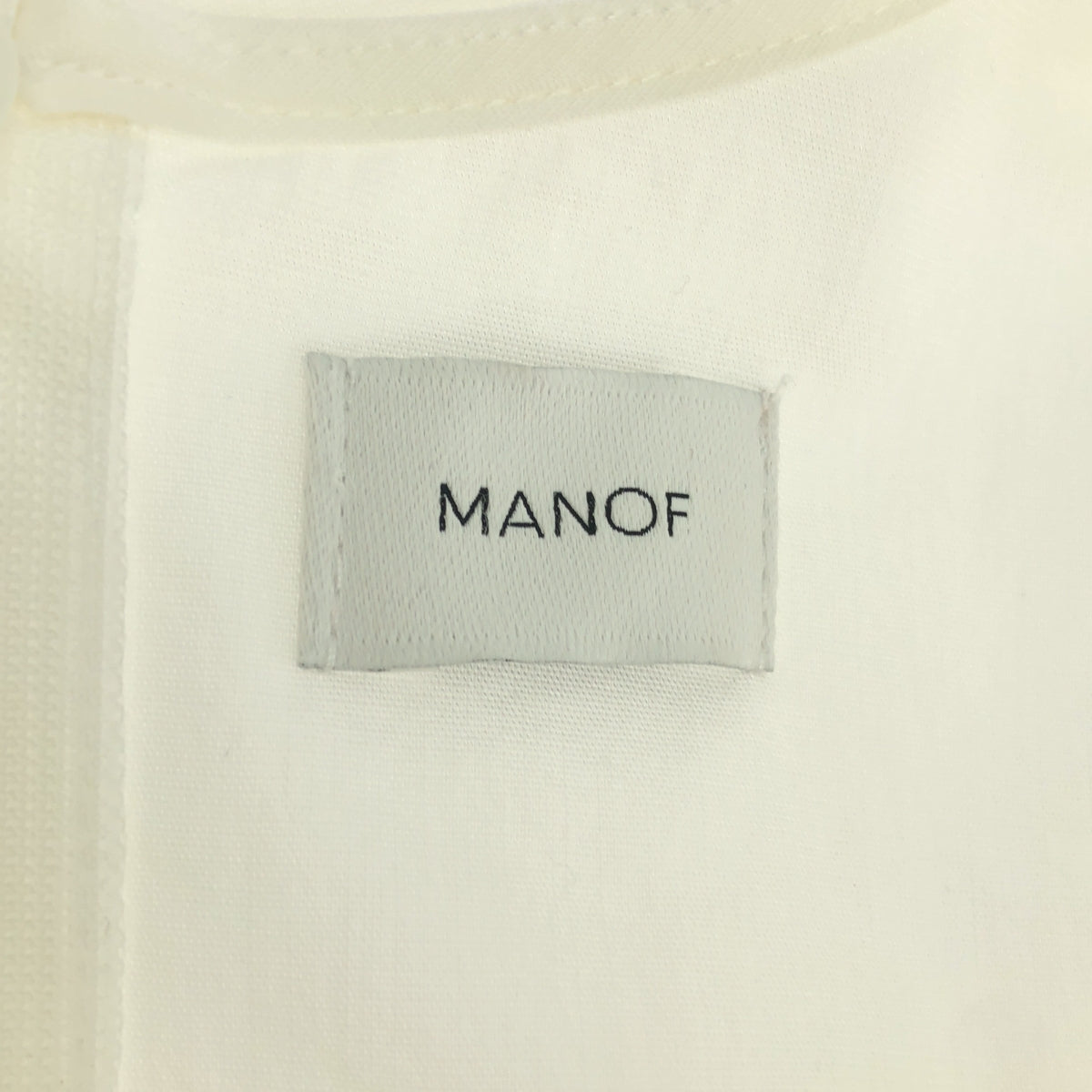 MANOF / マノフ | FLAP SHOULDER TOPS フラップ ショルダー トップス ブラウス | M | ホワイト | レディース
