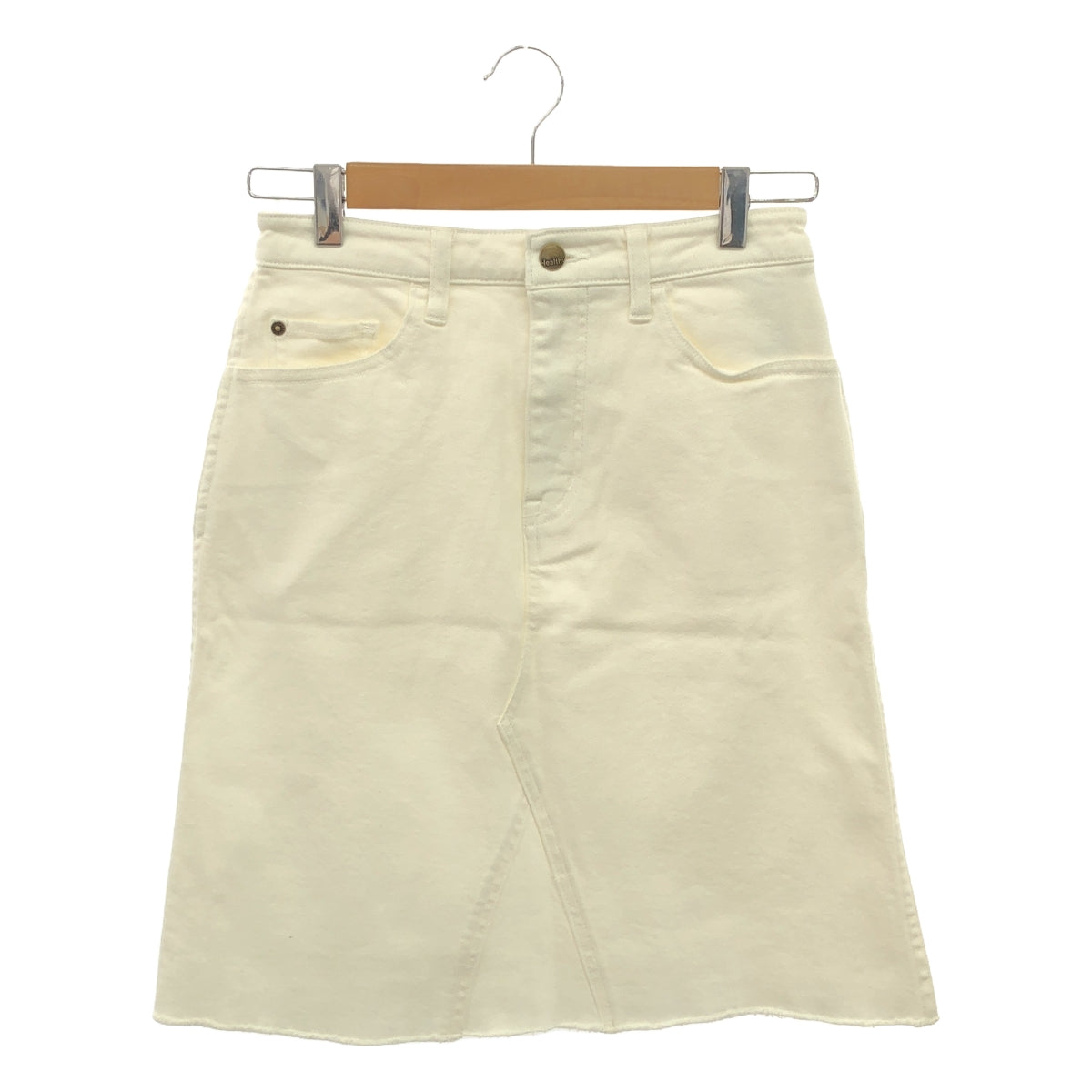 【新品】  Healthy DENIM / ヘルシーデニム | 2022AW | × Plage プラージュ別注 SP W DENIM MID ストレッチ デニムスカート | 36 | ホワイト | レディース