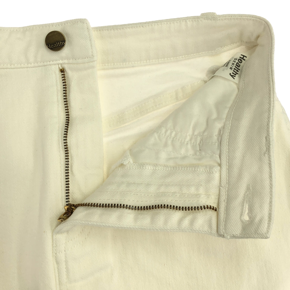 【新品】  Healthy DENIM / ヘルシーデニム | 2022AW | × Plage プラージュ別注 SP W DENIM MID ストレッチ デニムスカート | 36 | ホワイト | レディース
