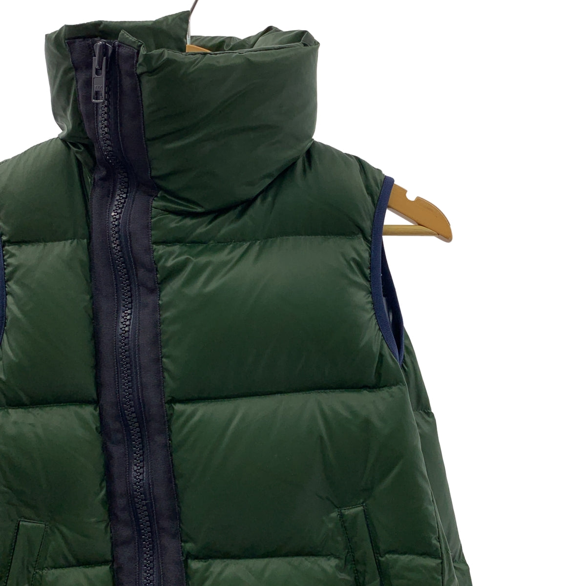 sacai luck / サカイラック | アシンメトリー ジップ ナイロン ダウンベスト | 1 | レディース