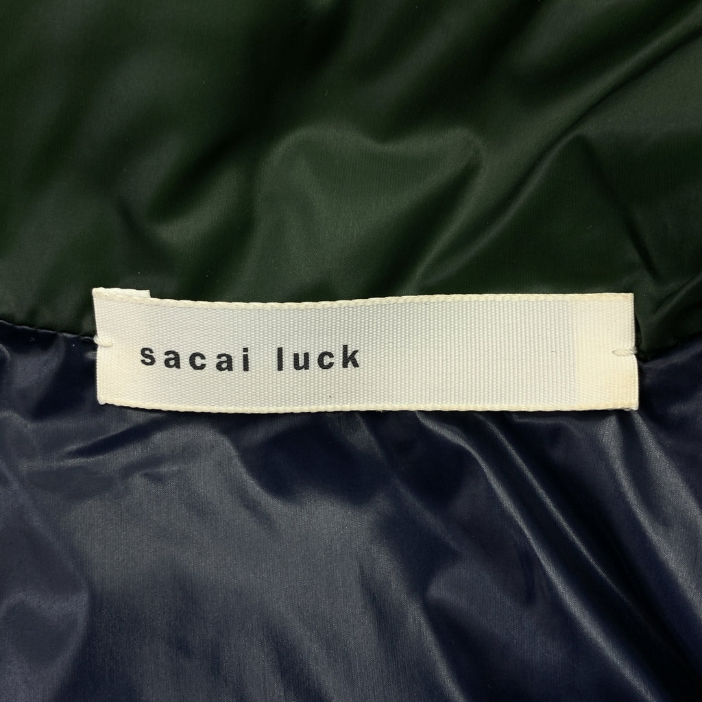 sacai luck / サカイラック | アシンメトリー ジップ ナイロン ダウンベスト | 1 | レディース