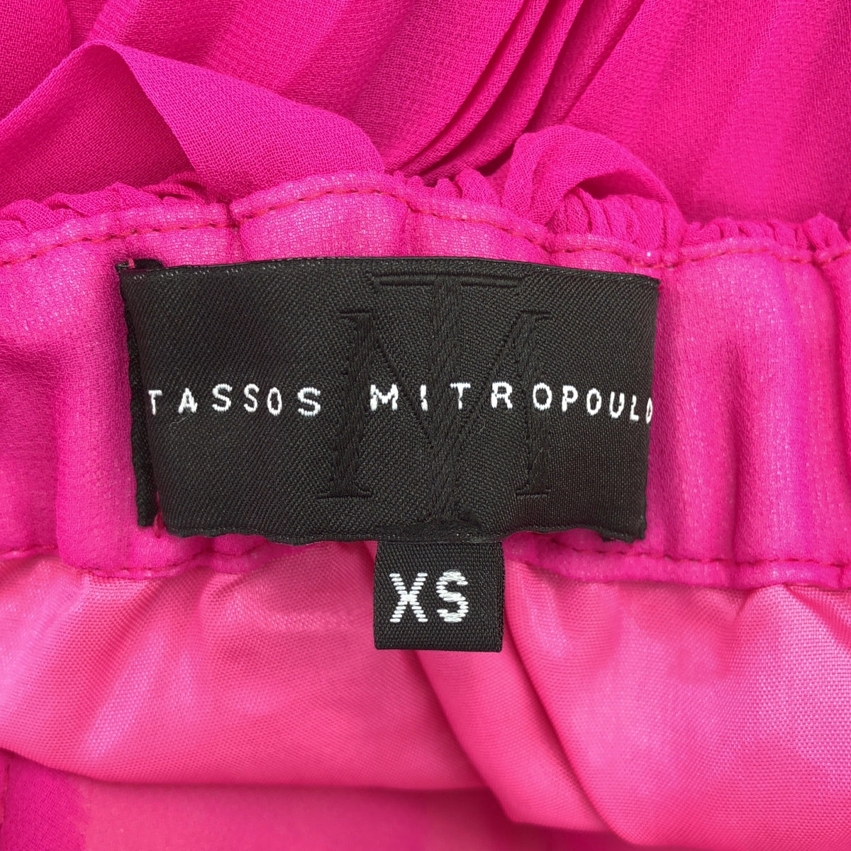 【美品】  TASSOS MITROPOULOS / タソスミトロポウロス | ノースリーブ プリーツドレス | XS | ピンク | レディース