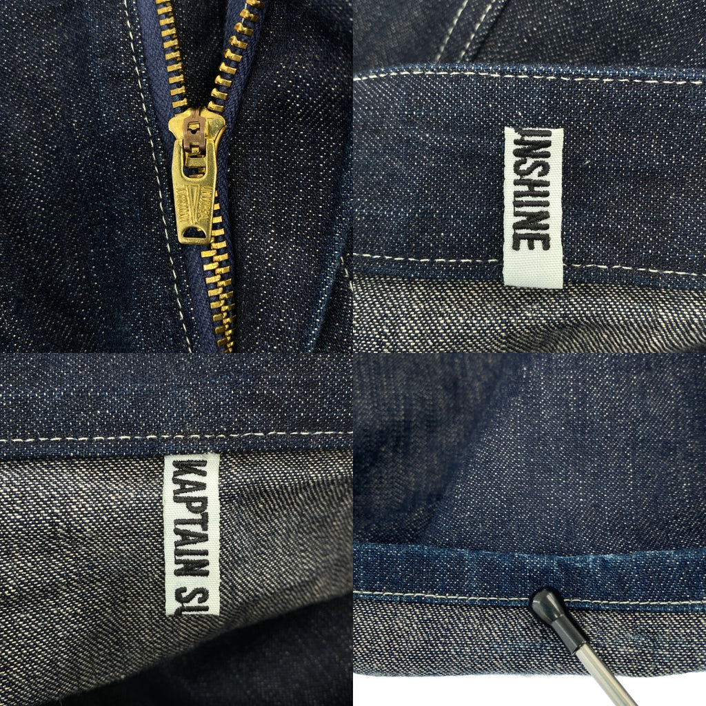 Kaptain Sunshine / 캡틴 선샤인 | 2022AW | denim Buckleback Baker Pants / 신치백 데님 와이드 베이커 팬츠 | 42 | 남성