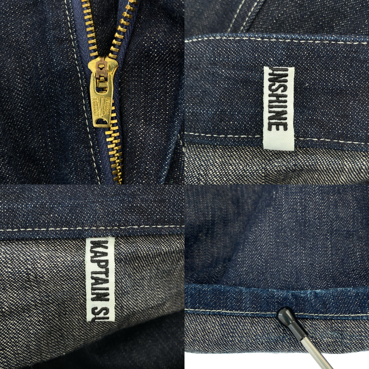 Kaptain Sunshine / 캡틴 선샤인 | 2022AW | denim Buckleback Baker Pants / 신치백 데님 와이드 베이커 팬츠 | 42 | 인디고 | 남성