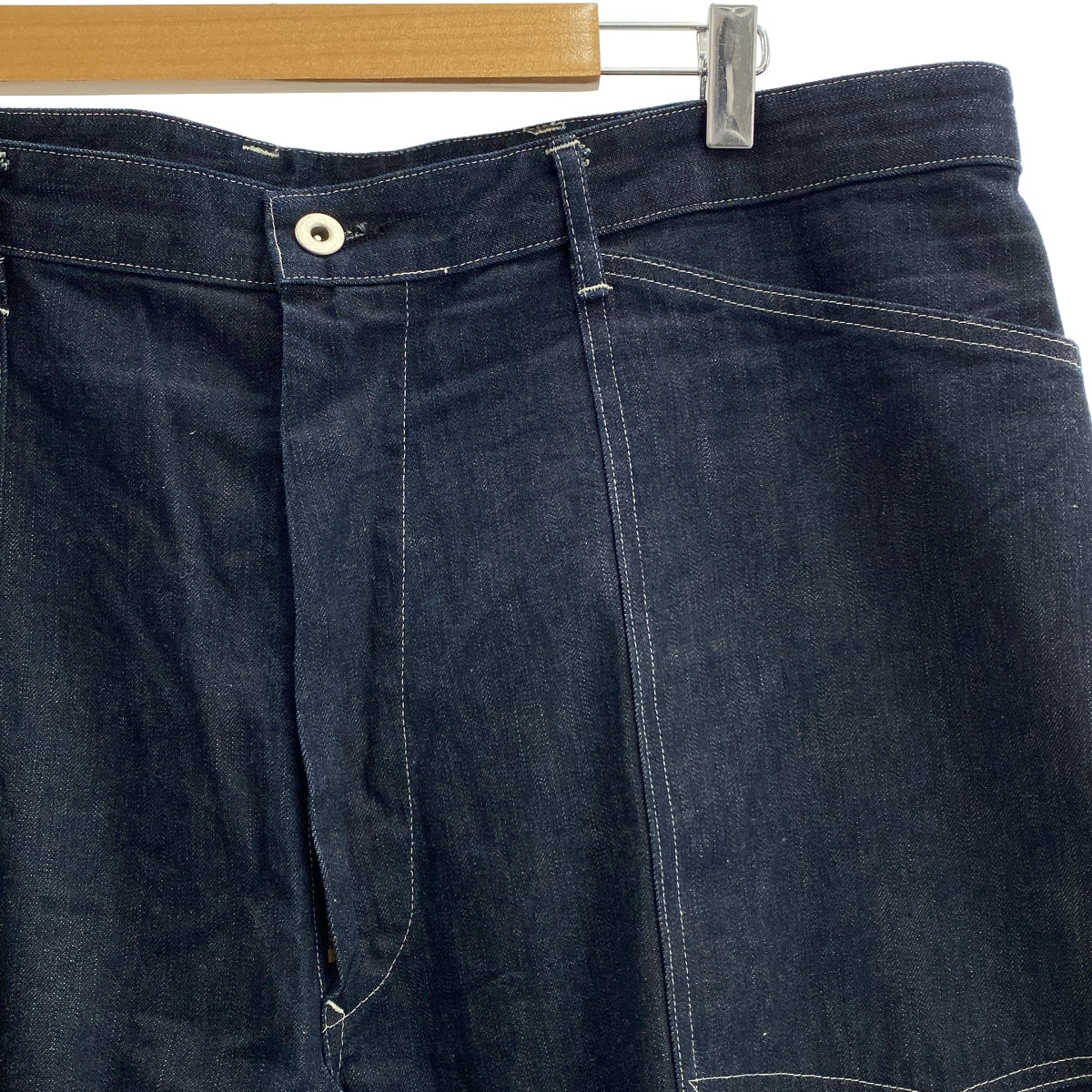 Kaptain Sunshine / 캡틴 선샤인 | 2022AW | denim Buckleback Baker Pants / 신치백 데님 와이드 베이커 팬츠 | 42 | 인디고 | 남성