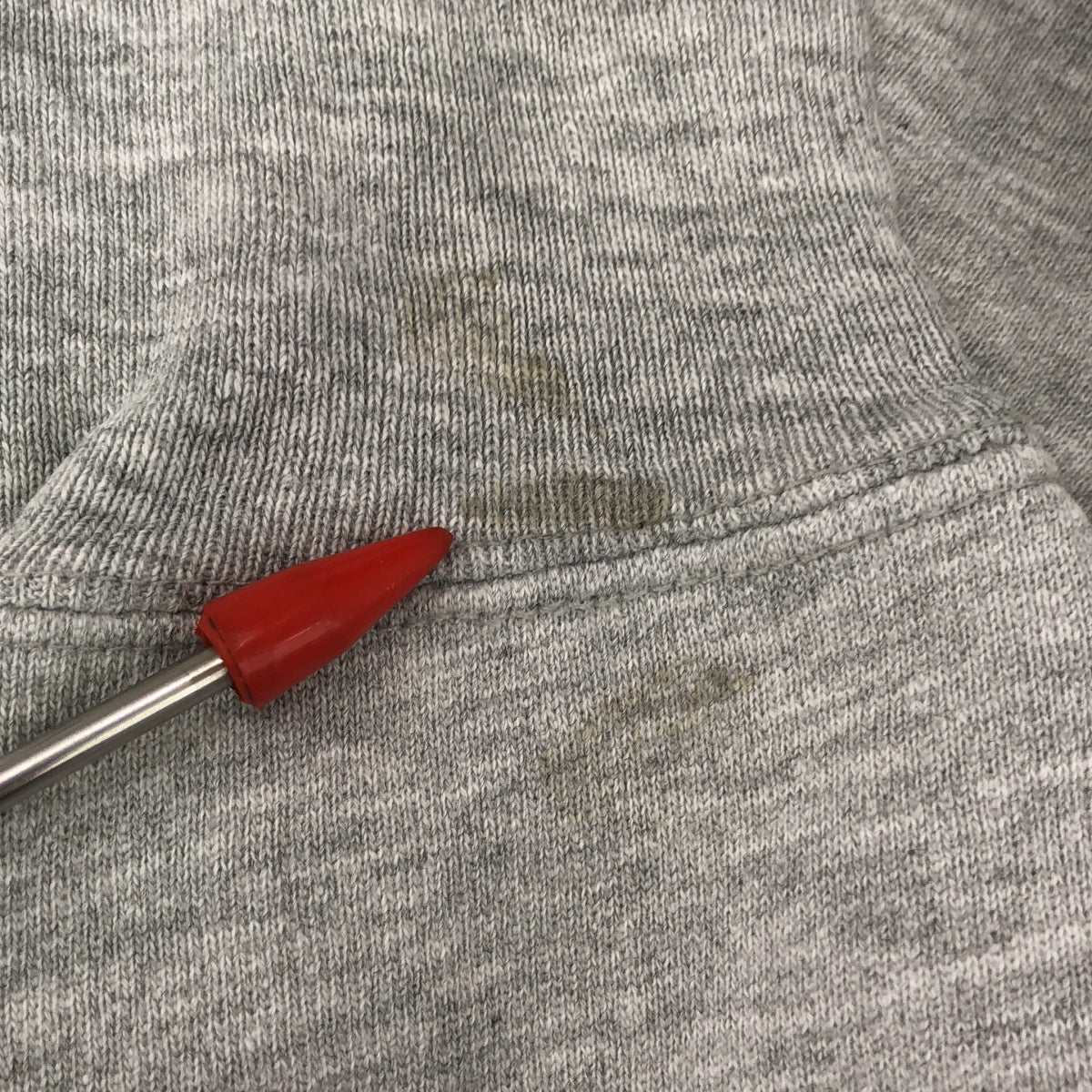 冠軍 / 冠軍 | 80 年代復古 Tricot Tag 三層印花反向編織連帽套頭派克大衣 | L |灰色 |男士