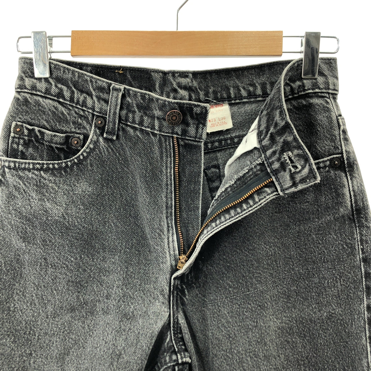 Levi's / 리바이스 | 1990s 빈티지 505 블랙 데님 팬츠 각인 532 | W29 L30 | 블랙 | 남성