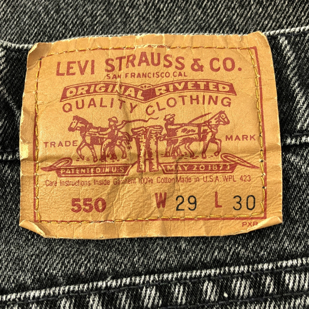 Levi's / 리바이스 | 1990s 빈티지 505 블랙 데님 팬츠 각인 532 | W29 L30 | 블랙 | 남성