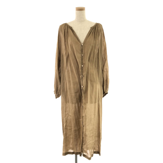 Spick and Span | 2020SS | Back Tuck Open Dress | F | Beige | Women's