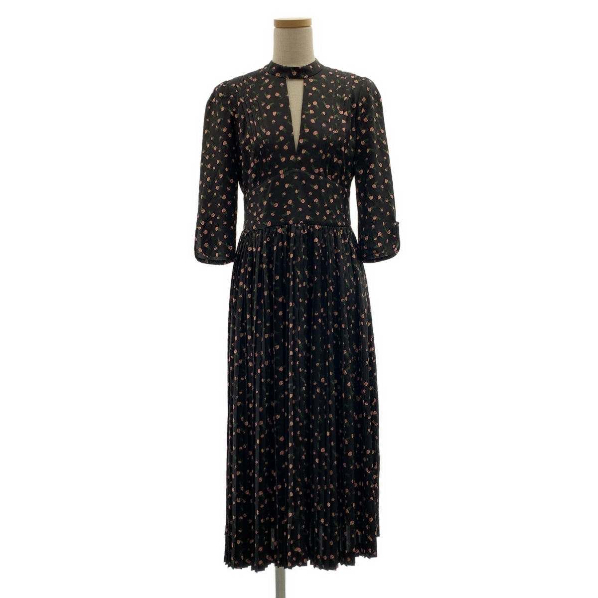 Mame Kurogouchi / マメクロゴウチ | Floral Printed Cotton Dress / 総柄 プリーツ ボリューム ドレス ワンピース | 1 |