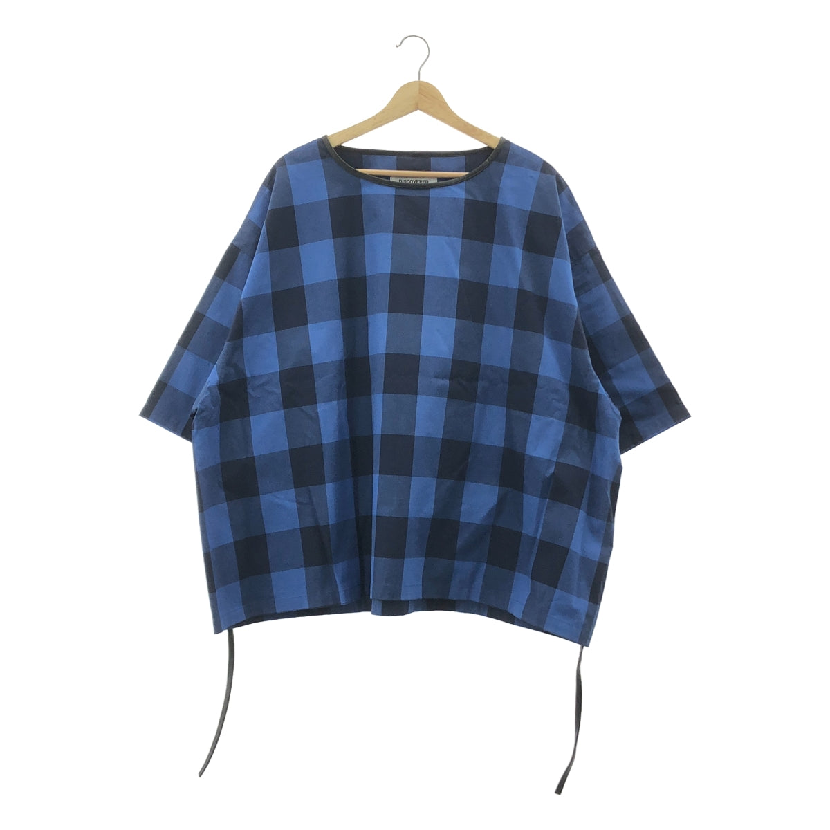 DISCOVERED | HICOUNT 斜紋格紋套頭衫斜紋格紋超大 T 卹 | 尺寸 1 | 男款