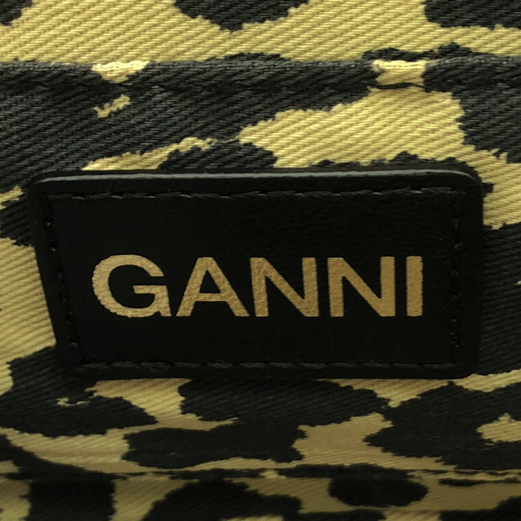 【미품】 Ganni / 가니 | BUTTERFLY CROSSBODY / 나비 크로스바디 2way 숄더 첨부 가죽 핸드백 | one size | 블랙 | 여성