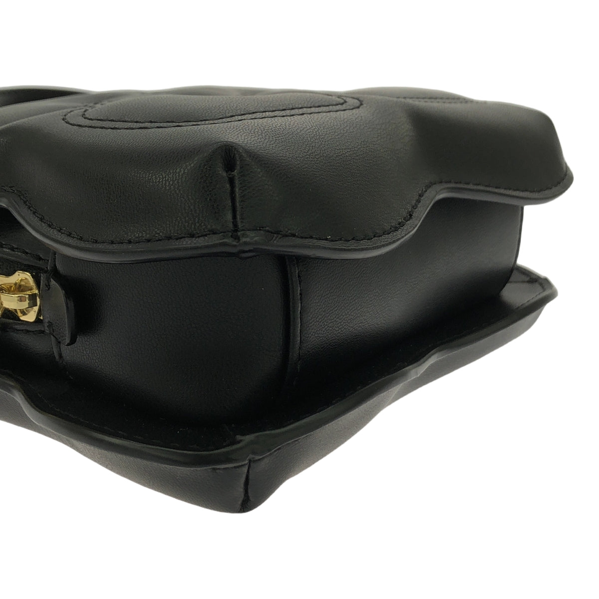【美品】  Ganni / ガニー | BUTTERFLY CROSSBODY / バタフライ クロスボディ 2way ショルダー付き レザー ハンドバッグ | one size | ブラック | レディース