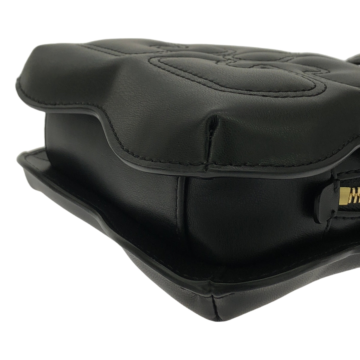 【美品】  Ganni / ガニー | BUTTERFLY CROSSBODY / バタフライ クロスボディ 2way ショルダー付き レザー ハンドバッグ | one size | ブラック | レディース