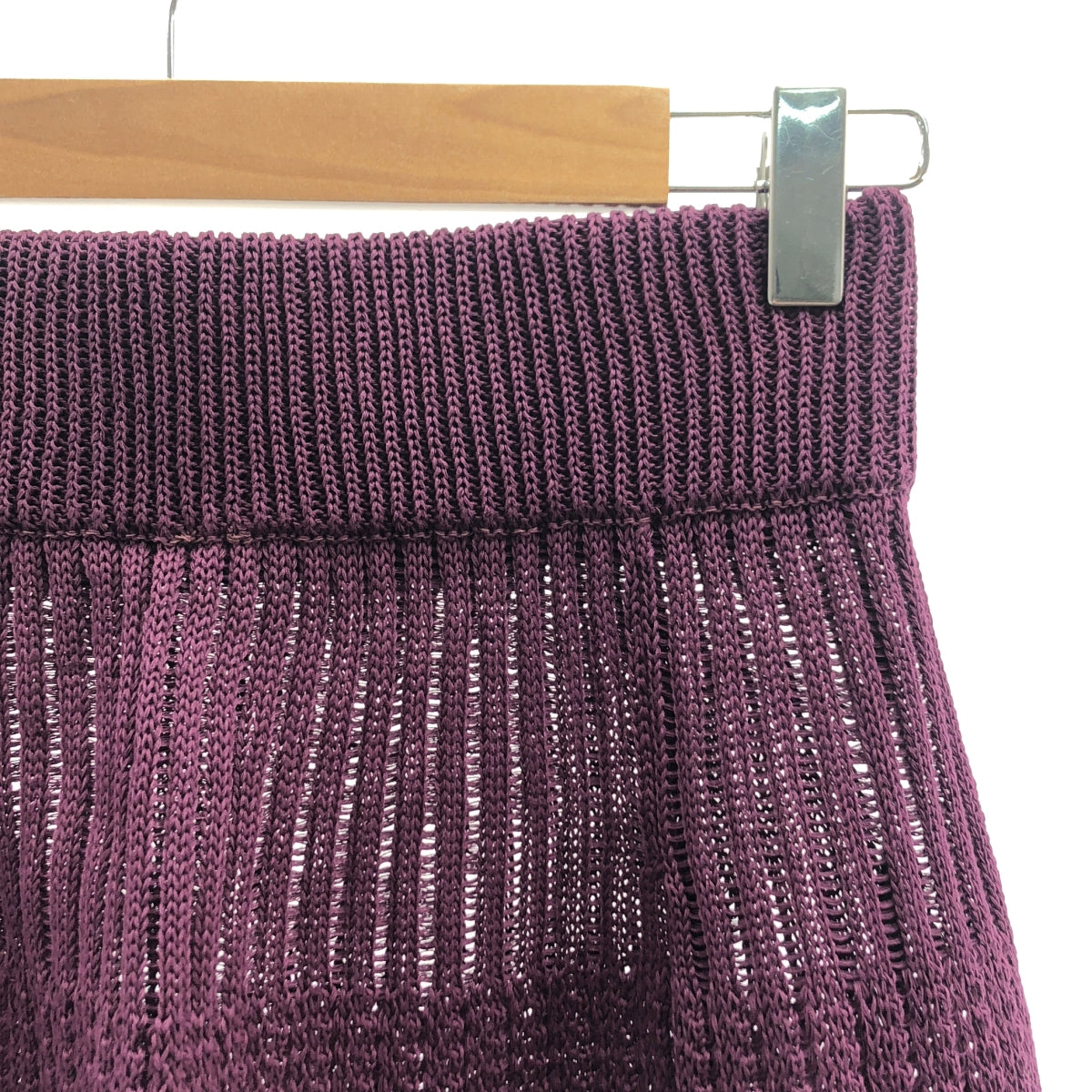 【美品】  LENZ / レンズ | LENZ / レンズ KNIT SKIRT / フリンジ ニット スカート | F | パープル | レディース